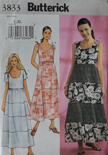 Butterick 3833 Pattern Boho Sundress L-XL