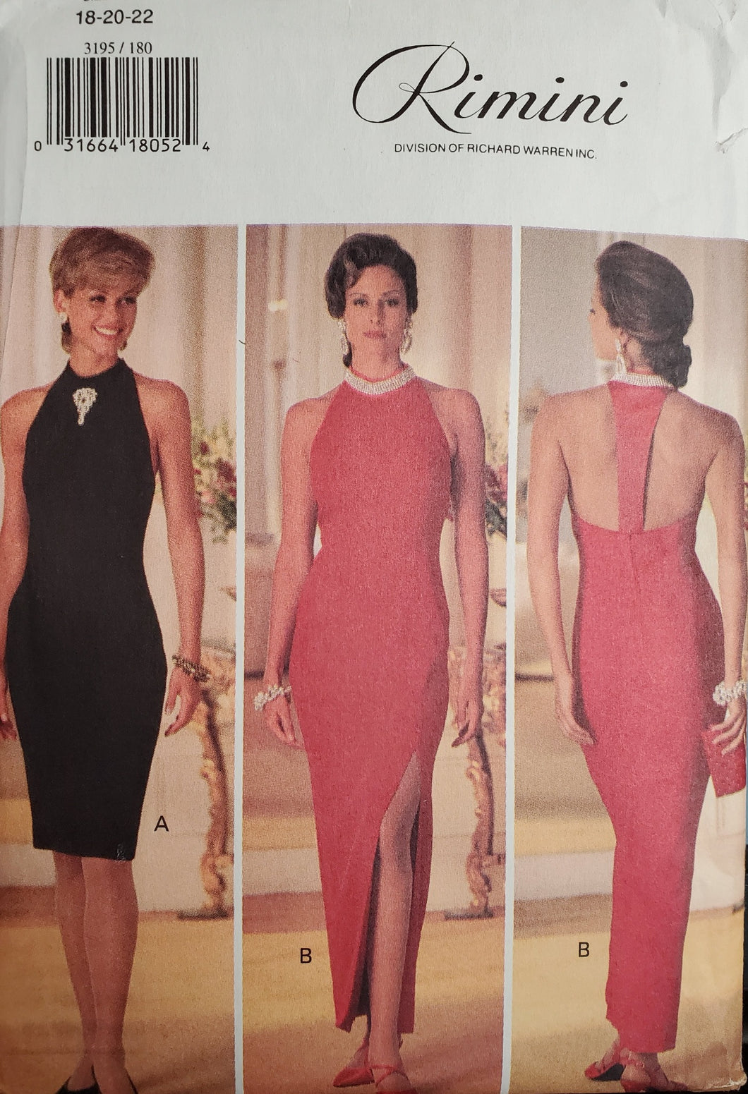 Vintage Rimini Formal Gown,cut in shoulders ,size 18-20-22