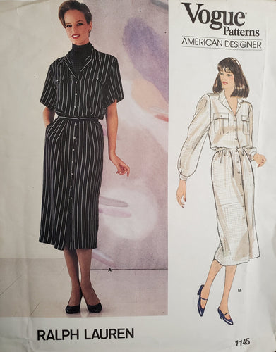 Vogue Pattern 1145 Shirt Dress
