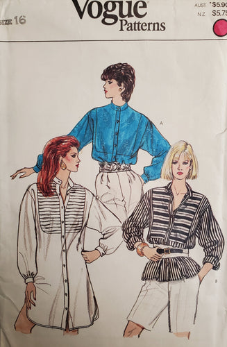 Vogue Blouse Pattern 8362