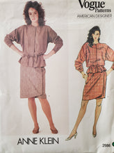 Load image into Gallery viewer, Vintage Vogue Pattern 2986, UNCUT, Anne Klein, Misses Skirt and Jacket Size 14
