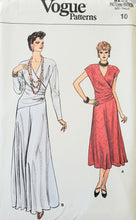 Load image into Gallery viewer, Vogue 9259 Evening Dresses, Ruched Bodice, Misses 10, Exceptionally Rare
