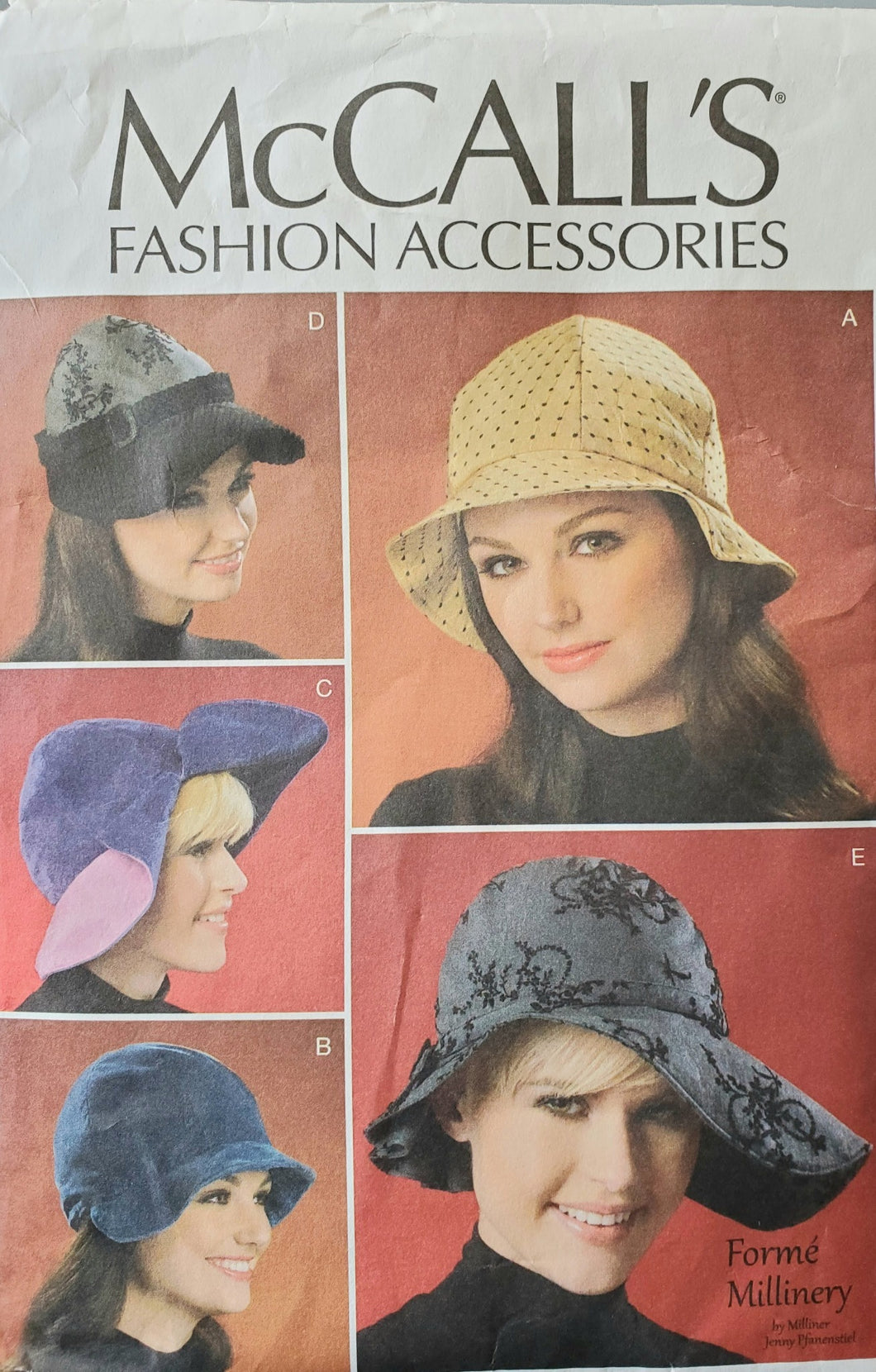 McCalls 7030 Hats Sewing Pattern Jenny Forme Millinery Vintag