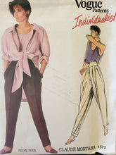 Load image into Gallery viewer, Vintage Vogue 1573 Designer Claude Montana - Misses&#39; shirt, pants &amp; Top, size 12
