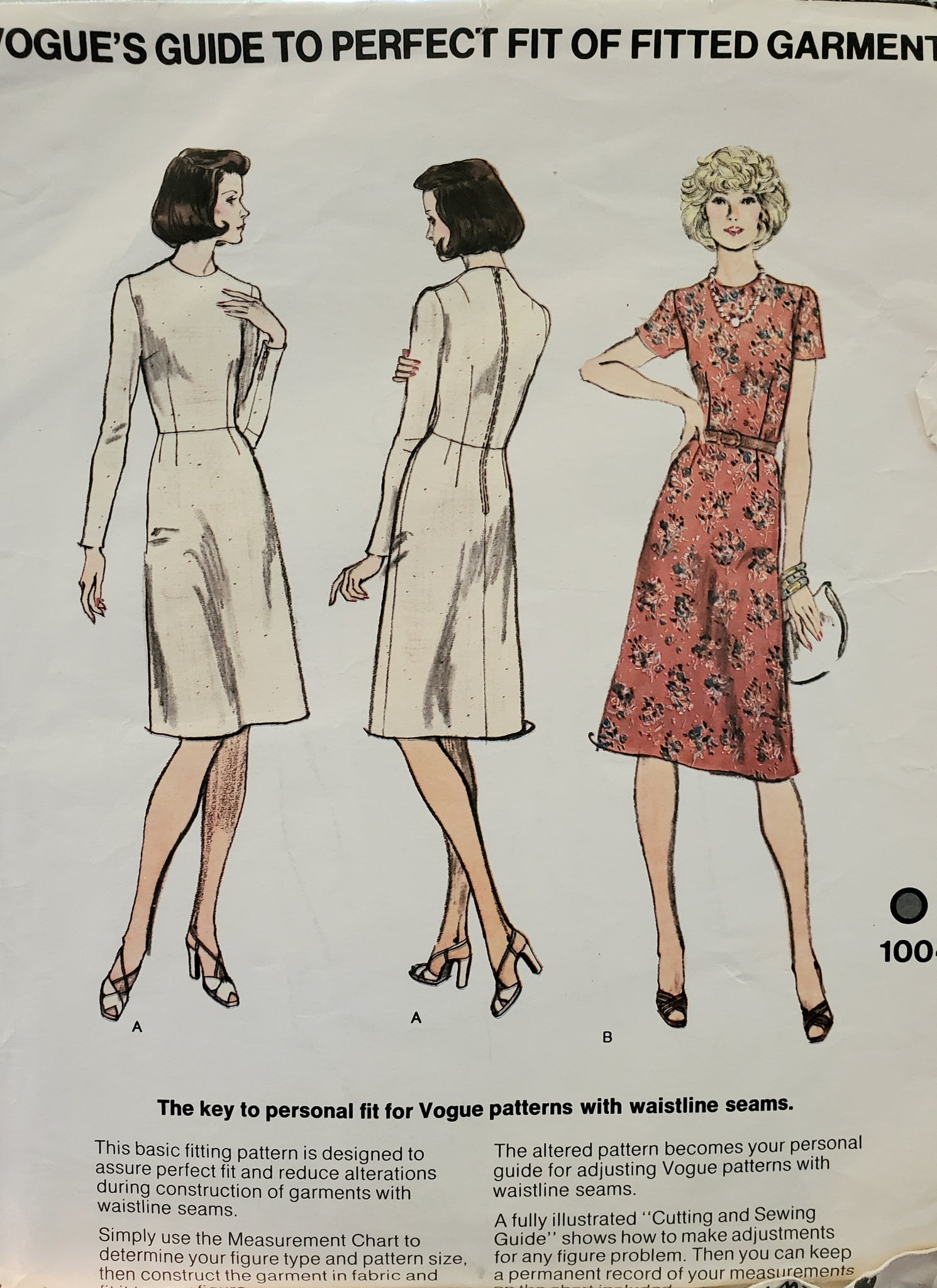 Vintage Vogue 1004 Dress Fitting Guide, Misses Size 6, UNCUT – PatternZoo