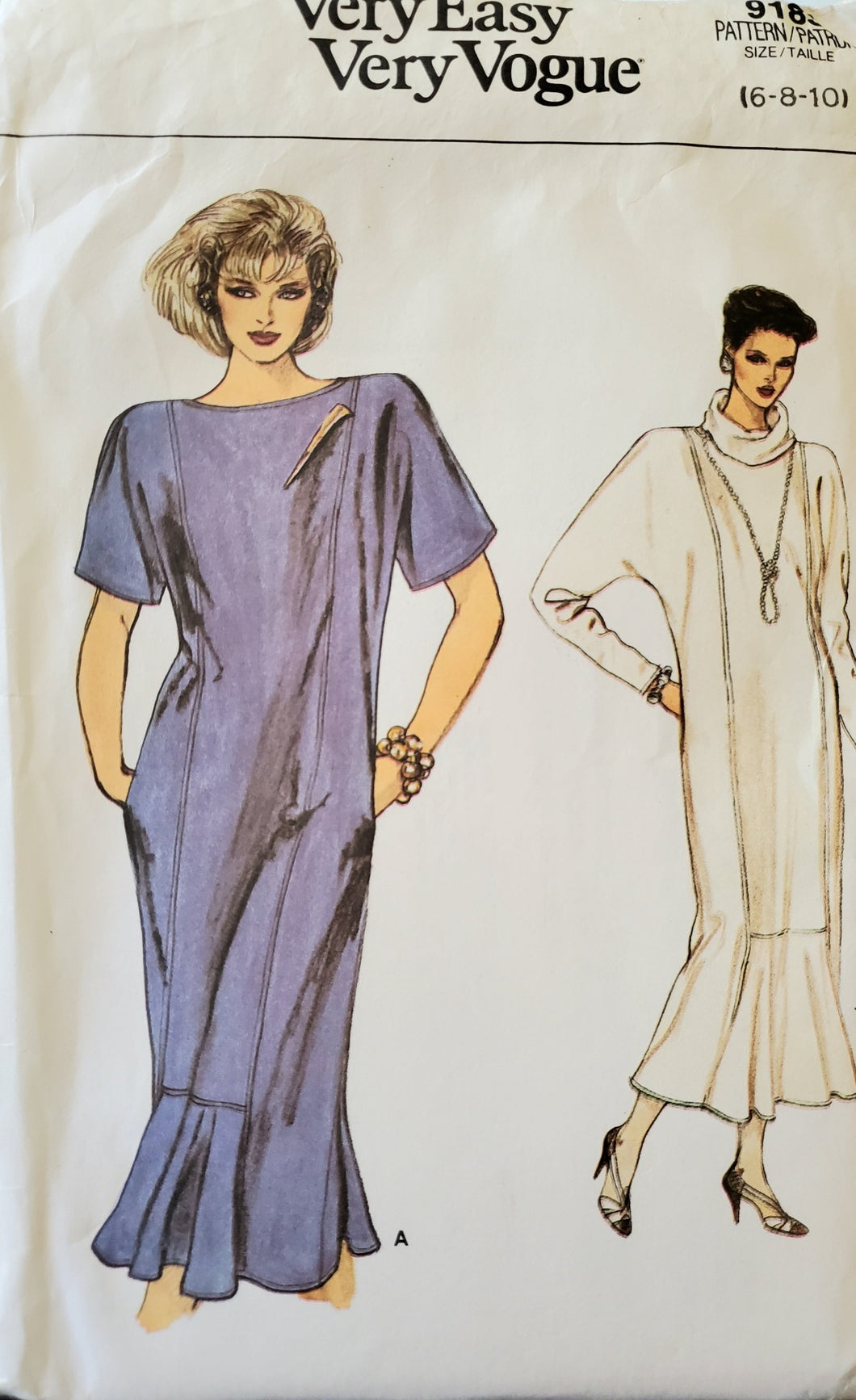 Vintage Vogue 9183 Very Easy - Misses Dress, Size 6-8-10, UNCUT