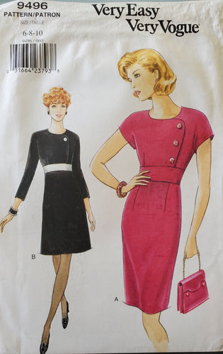 Vintage Vogue 9496 - Misses Dress, Size 6-8-10, UNCUT