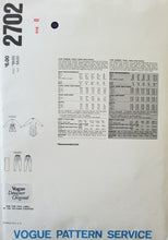 Load image into Gallery viewer, Vintage Vogue Pattern 2702, UNCUT, Designer Original Gianni Versace, Misses Pullover Tunic and Pants, Size 8
