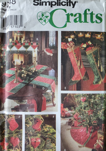 Vintage Simplicity 9748, UNCUT, Donna Lang Christmas Holiday Decor