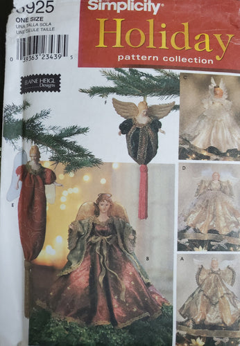 Simplicity Crafts 8925 Angel Tree Topper and Ornaments