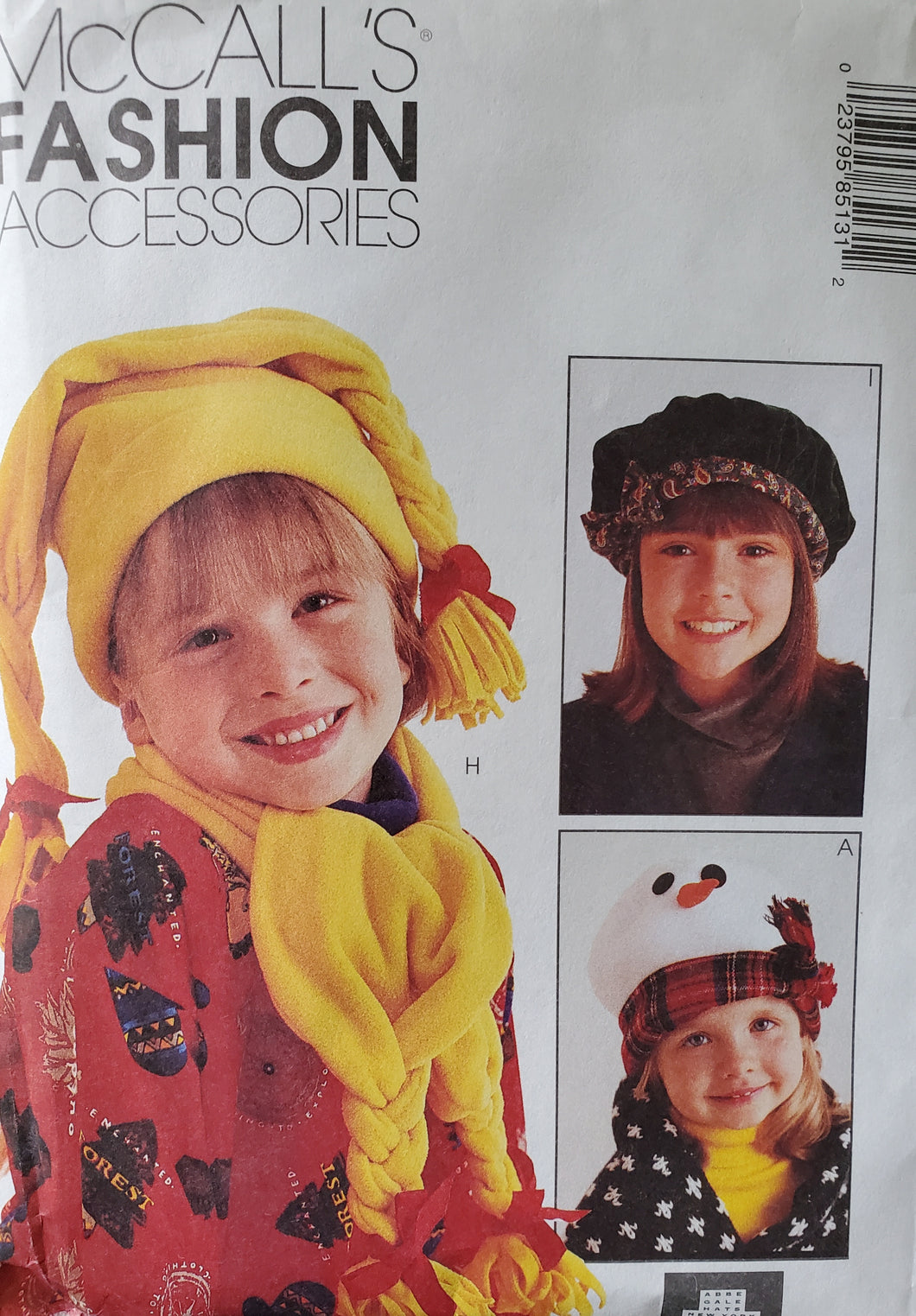 McCalls Crafts 8513 - Girl's and Boy's Hats - Nine Options and Scarf