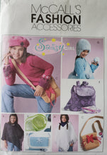 Load image into Gallery viewer, McCalls Crafts 4727 - Girl&#39;s Hats, Purses, Poncho, Backpack
