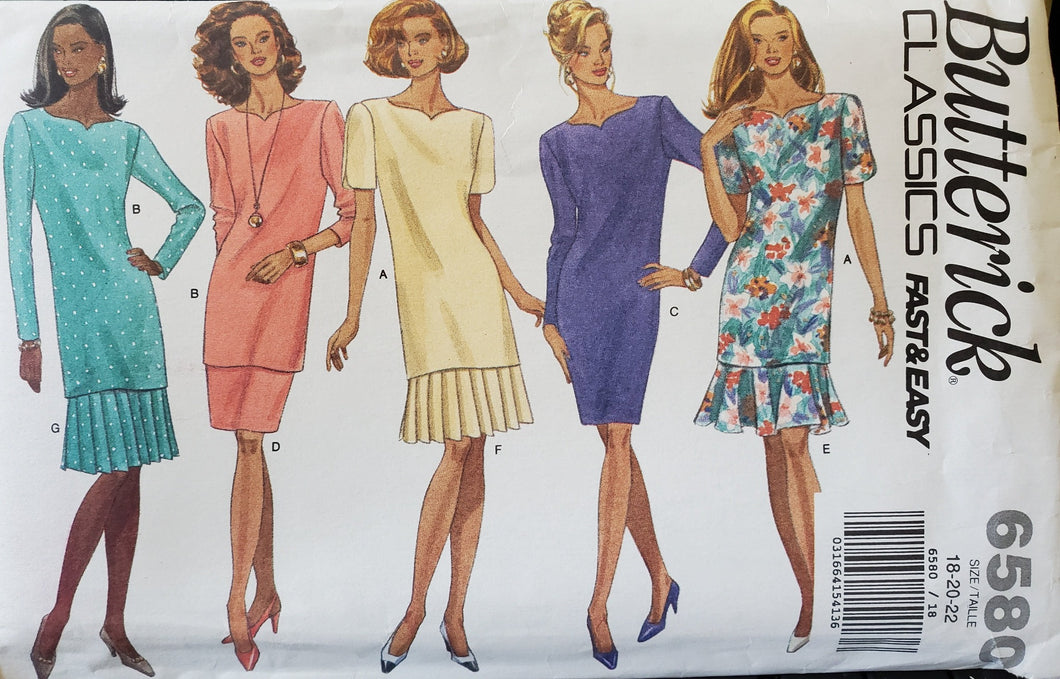 Butterick 6580 Dress Patterns