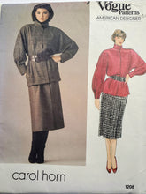 Load image into Gallery viewer, Vogue Pattern 1208, UNCUT, Jacket and Skirt, American Designer Carol Horn, Misses
