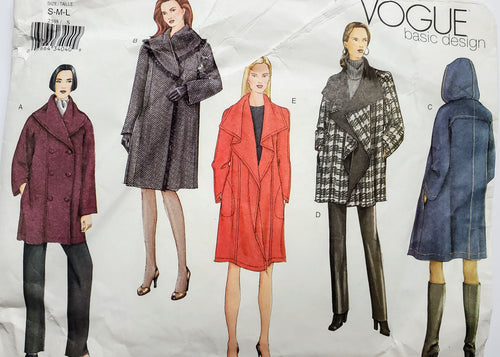 Vogue 2598 Misses Coats S-M-L