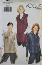 Load image into Gallery viewer, Vintage Vogue 7124, UNCUT, Vests with and without Hood, Misses Size 20-22-24
