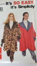 Load image into Gallery viewer, Simplicity 9889, Easy Lined Coat, Misses  S-M-L-XL-XXL
