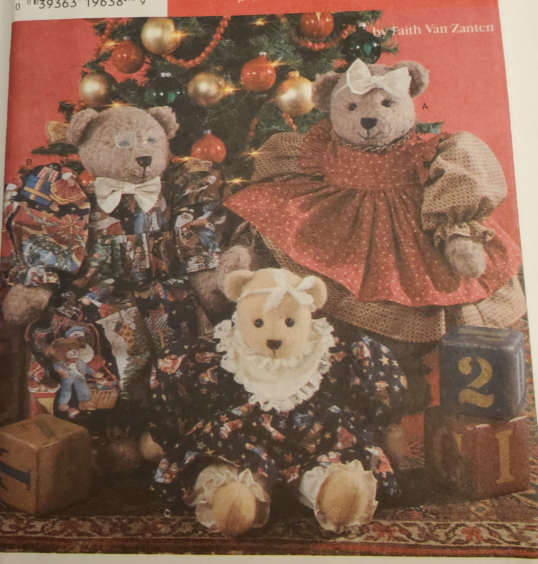 Simplicity 7452 Holiday Teddy Bears