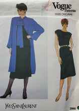 Load image into Gallery viewer, vogue 2990 Yves St Laurent, dress and coat
