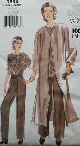 Vogue 9899 Koko Beall Pants, Top, Coat