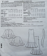 Load image into Gallery viewer, vogue v1269 dress and jacket with ruffles, size 6-8-10-12
