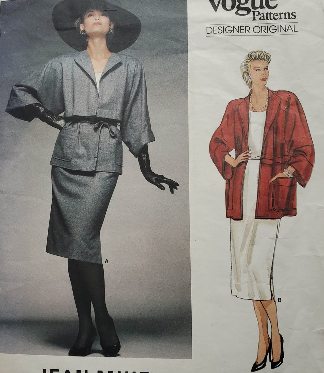 Vogue Pattern 1502 Designer Jean Muir, skirt, jacket, size 16, rare