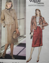 Load image into Gallery viewer, Vogue Pattern 1281, UNCUT Designer Blassport LTD, Misses Skirt and Jacket,Size 10
