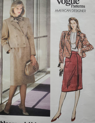 Vogue Pattern 1281, UNCUT Designer Blassport LTD, Misses Skirt and Jacket,Size 10