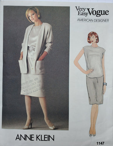 Vogue 1147 Anne Klein Skirt, Top and Jacket