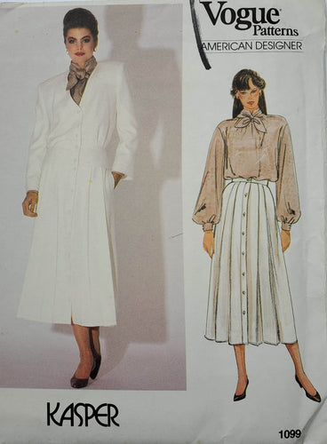 Vogue 1099 Kasper Blouse, Jacket and Skirt