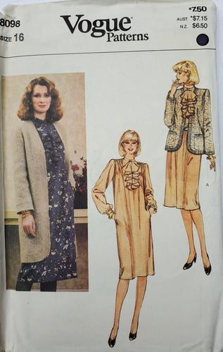 Vogue 8098 Jacket, Skirt, Coat and Dress