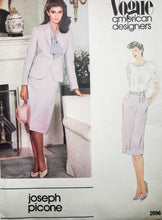 Load image into Gallery viewer, Vintage Vogue Pattern 2696, UNCUT, American Designer Joseph Picone, Misses Jacket and Skirt, size 6
