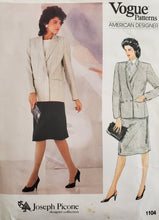 Load image into Gallery viewer, Vintage Vogue Pattern 1104, Designer Joseph Picone, UNCUT, UNUSED Misses Jacket and Skirt Size 10
