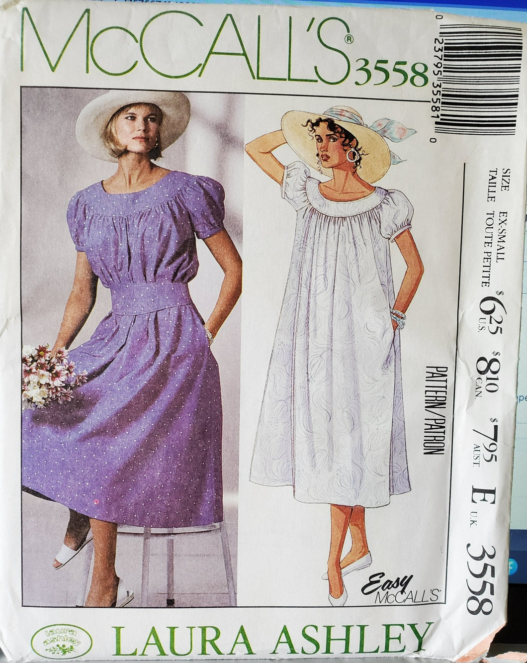 mccalls laura ashley 3558