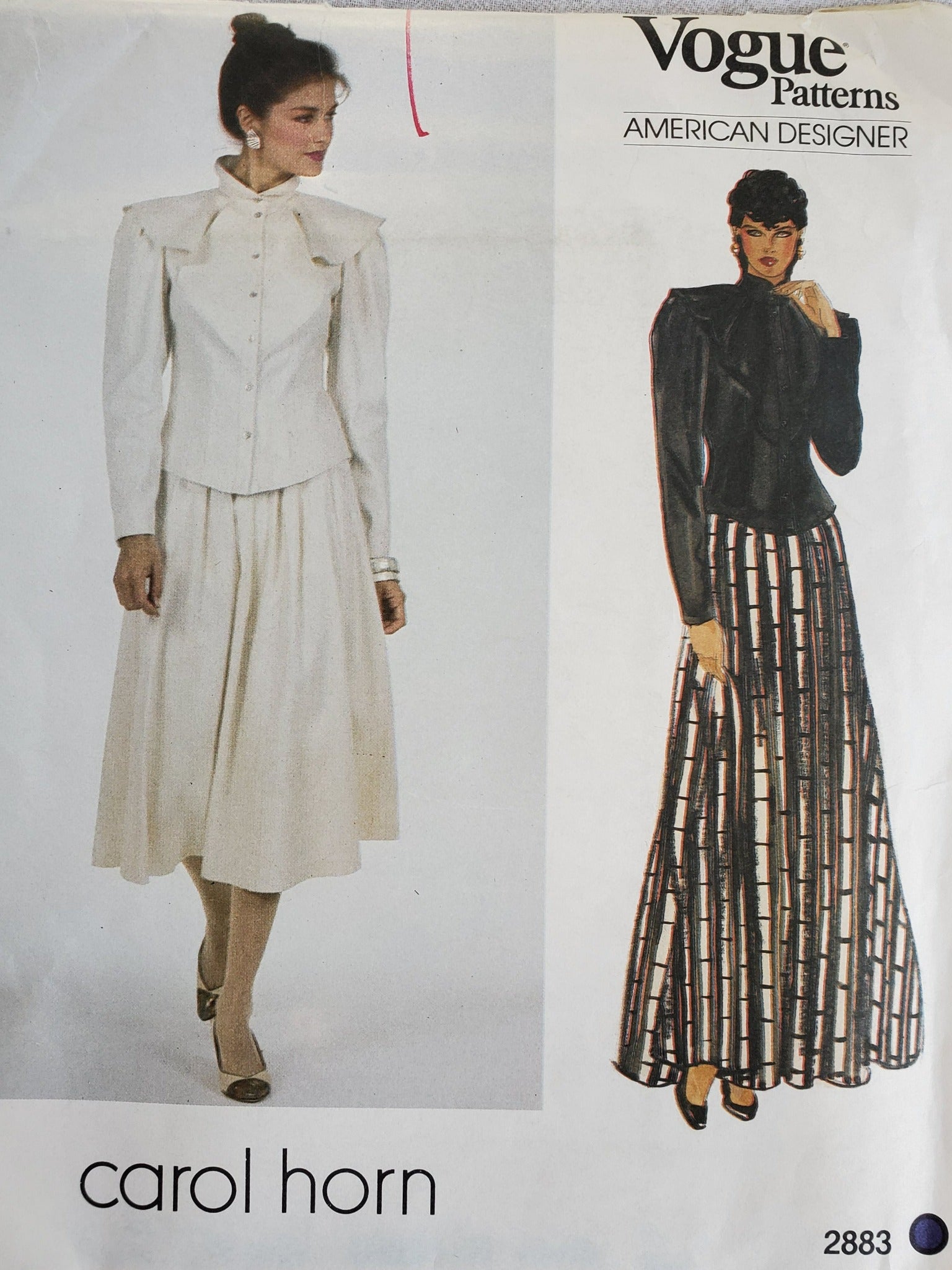 Vogue Pattern 2883, UNCUT, Jacket and Skirt, American Designer Carol H ...