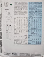 Load image into Gallery viewer, Vogue Pattern 1656, UNCUT, Designer Bill Blass, Skirt, Blouse, and Pants, Misses Size 8
